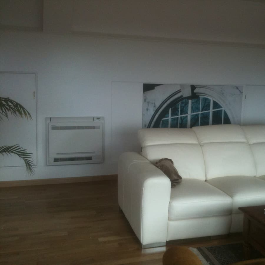 Floor mounted air conditioning unit install