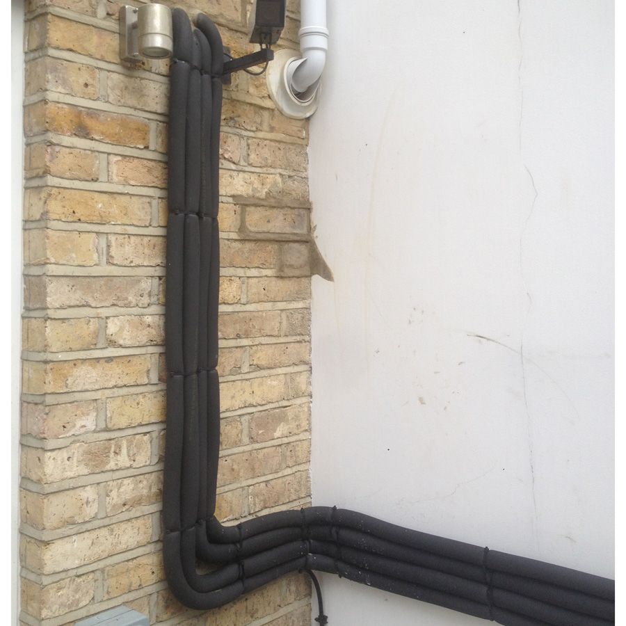 Daikin Emura wall mounted units fed from a mixture of single and multi condensers