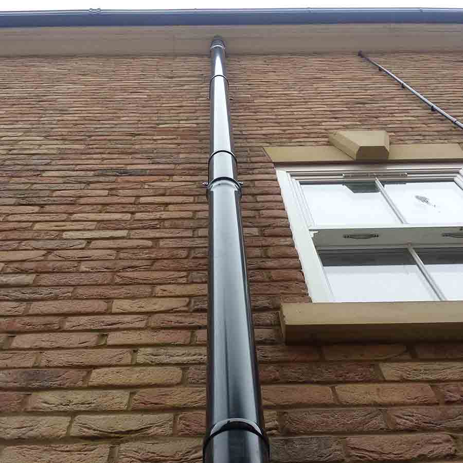 External pipework can be run in drain pipes